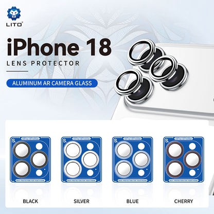 Skyddande bakre kameraskydd Lito S+ för Apple iPhone 18 Pro / 18 Pro Max, härdat glas, silver