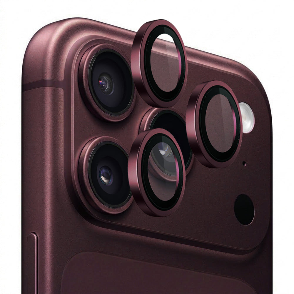 Skyddsfilm för bakre kamera Lito Titanium AR för Apple iPhone 18 Pro / 18 Pro Max, härdat glas, vinröd