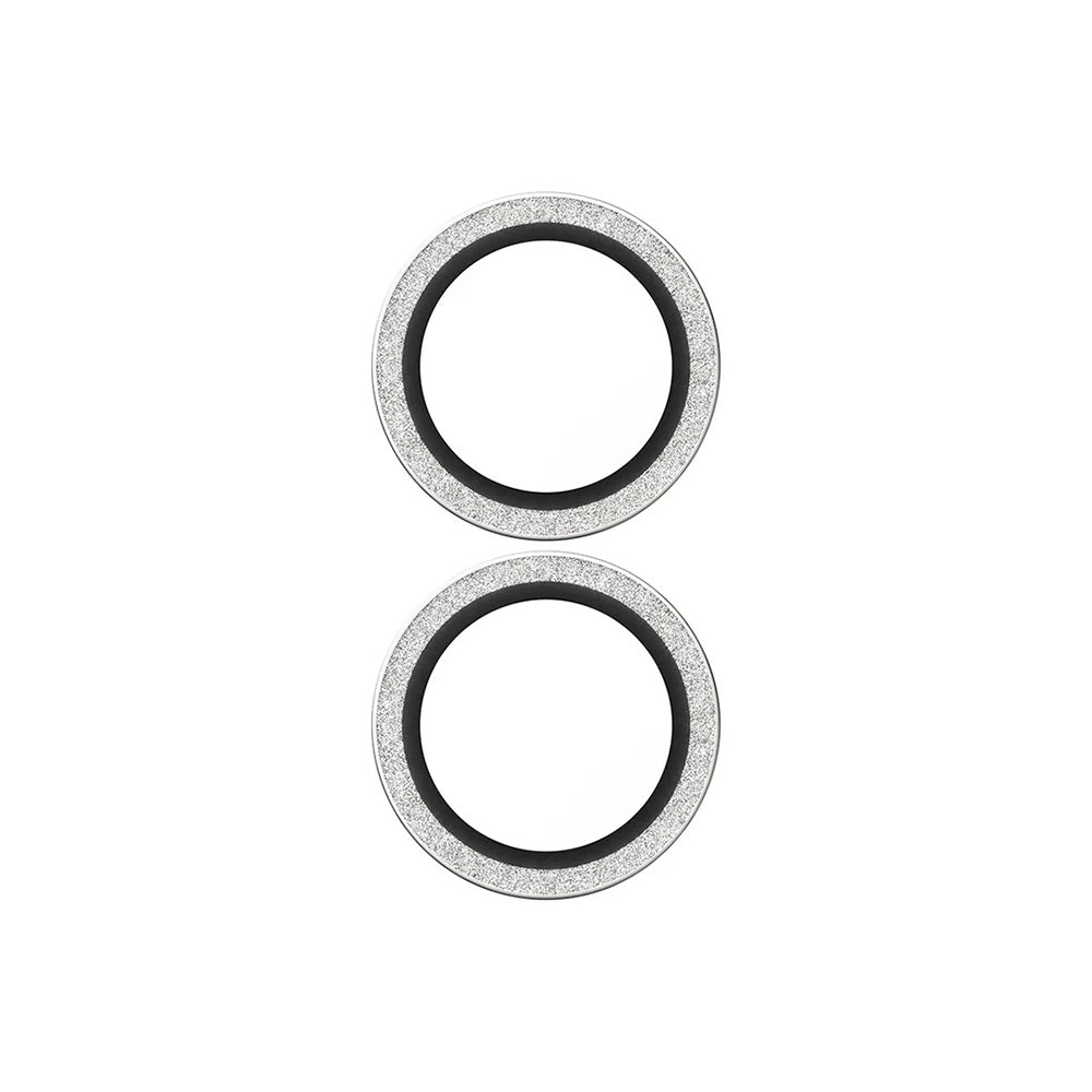 Skyddsfilm för bakre kamera PanzerGlass Hoops Glitter för Apple iPhone 17 / 16 Plus / 16, Härdat glas, Silver