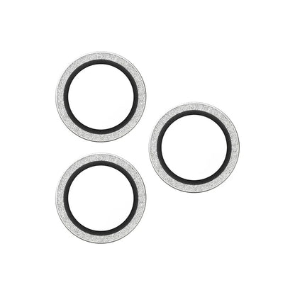 Skyddsfilm för bakre kamera PanzerGlass Hoops Glitter för Apple iPhone 17 Pro Max / 17 Pro / 16 Pro Max / 16 Pro, Härdat glas, Silver