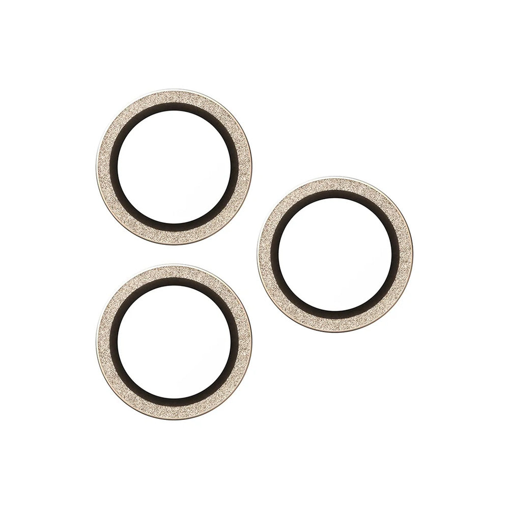 Skyddsfilm för bakre kameran PanzerGlass Hoops Glitter för Apple iPhone 17 Pro Max / 17 Pro / 16 Pro Max / 16 Pro, Härdat glas, Guld