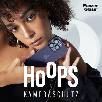 Skyddsfilm för bakre kameran PanzerGlass Hoops Glitter för Apple iPhone 17 Pro Max / 17 Pro / 16 Pro Max / 16 Pro, Härdat glas, Guld