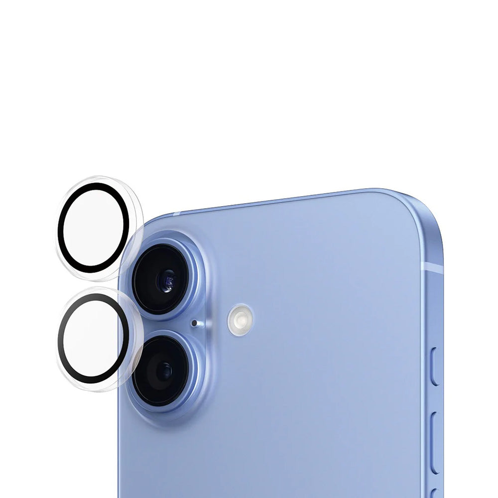 Skyddsfilm för bakre kameran PanzerGlass Hoops för Apple iPhone 16 Plus / 16, Härdat glas, Transparent
