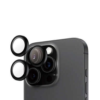 Skyddsfilm för bakre kamera PanzerGlass Hoops för Apple iPhone 16 Pro Max / 16 Pro, Härdat glas, Svart