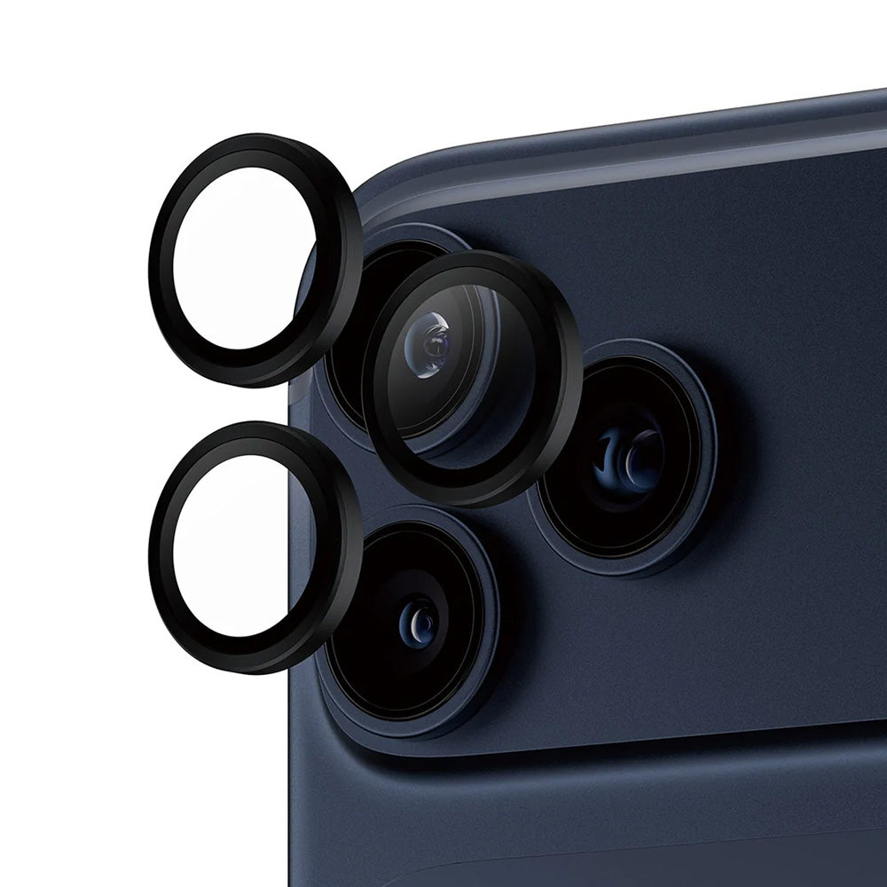 Skyddsfilm för bakre kamera PanzerGlass Hoops för Apple iPhone 17 Pro Max / 17 Pro / 16 Pro Max / 16 Pro, Härdat glas, Svart