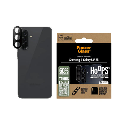 Skyddsfilm för bakre kamera PanzerGlass Hoops för Samsung Galaxy A36 A366, Härdat glas, Transparent