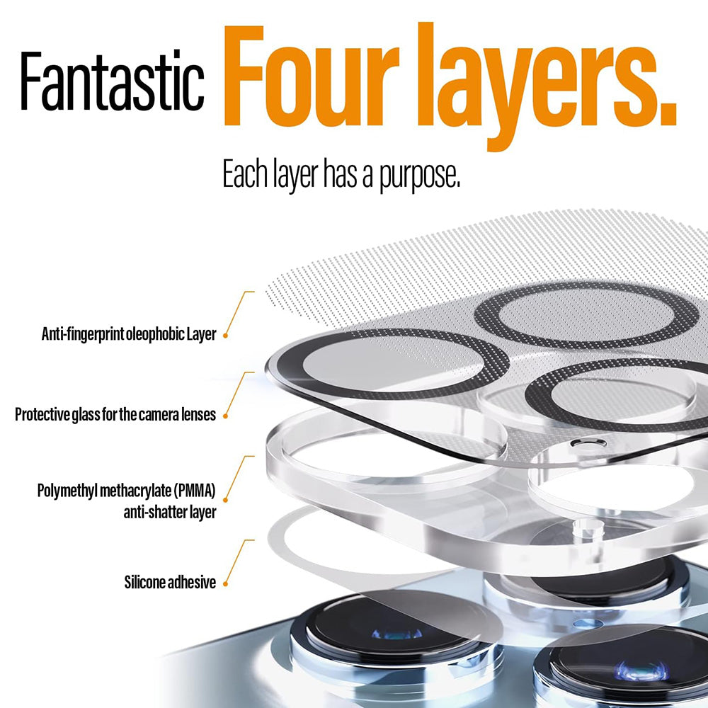 PanzerGlass PicturePerfect Back Camera Protection Film for Apple iPhone 17 Pro, Tempered Glass, Transparent