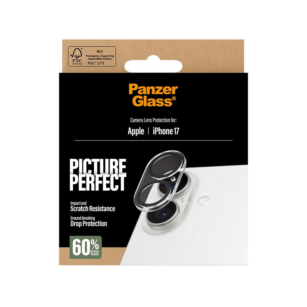Skyddsfilm för bakre kamera PanzerGlass PicturePerfect för Apple iPhone 17, Härdat glas, Transparent