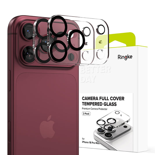 Ringke bakkameraskyddsfilm för Apple iPhone 18 Pro Max, härdat glas, set med 2 stycken, transparent