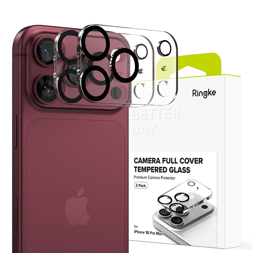 Ringke bakkameraskyddsfilm för Apple iPhone 18 Pro, härdat glas, set med 2 stycken, transparent