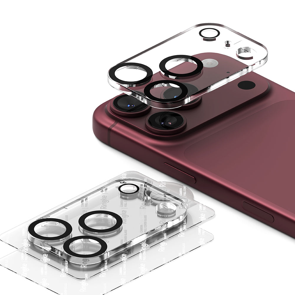 Ringke bakkameraskyddsfilm för Apple iPhone 18 Pro, härdat glas, set med 2 stycken, transparent