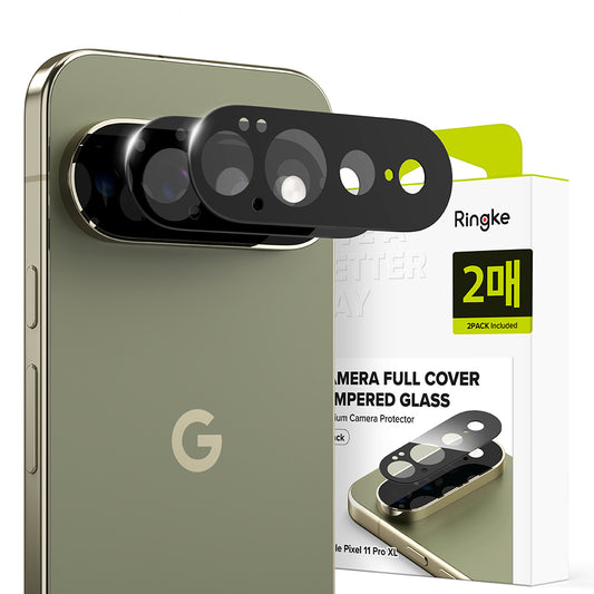 Ringke skyddsfilm för bakre kamera för Google Pixel 11 Pro XL, härdat glas, set med 2 stycken, svart
