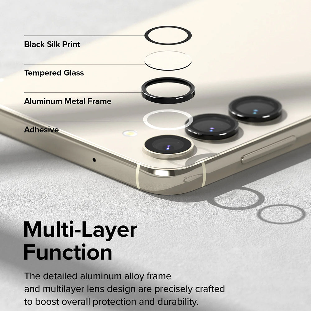 Skyddsfilm för bakre kameran Ringke för Samsung Galaxy S23+ S916 / S23 S911, Härdat glas, Svart