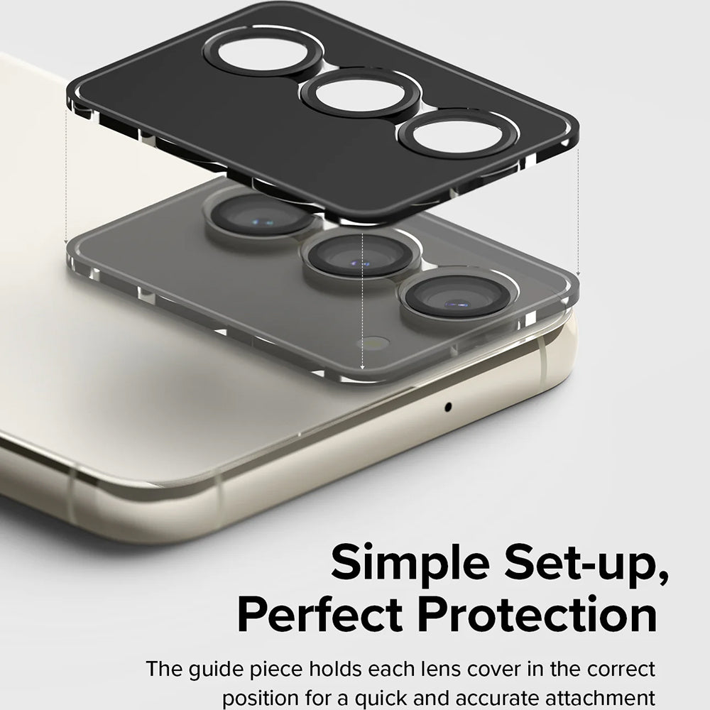 Skyddsfilm för bakre kameran Ringke för Samsung Galaxy S23+ S916 / S23 S911, Härdat glas, Svart