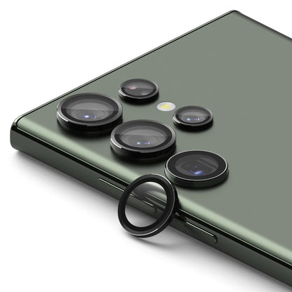 Skyddsfilm för bakre kameran Ringke för Samsung Galaxy S23 Ultra S918, Härdat glas, Svart