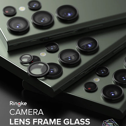 Skyddsfilm för bakre kameran Ringke för Samsung Galaxy S23 Ultra S918, Härdat glas, Svart