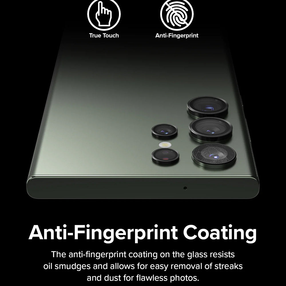 Skyddsfilm för bakre kameran Ringke för Samsung Galaxy S23 Ultra S918, Härdat glas, Svart