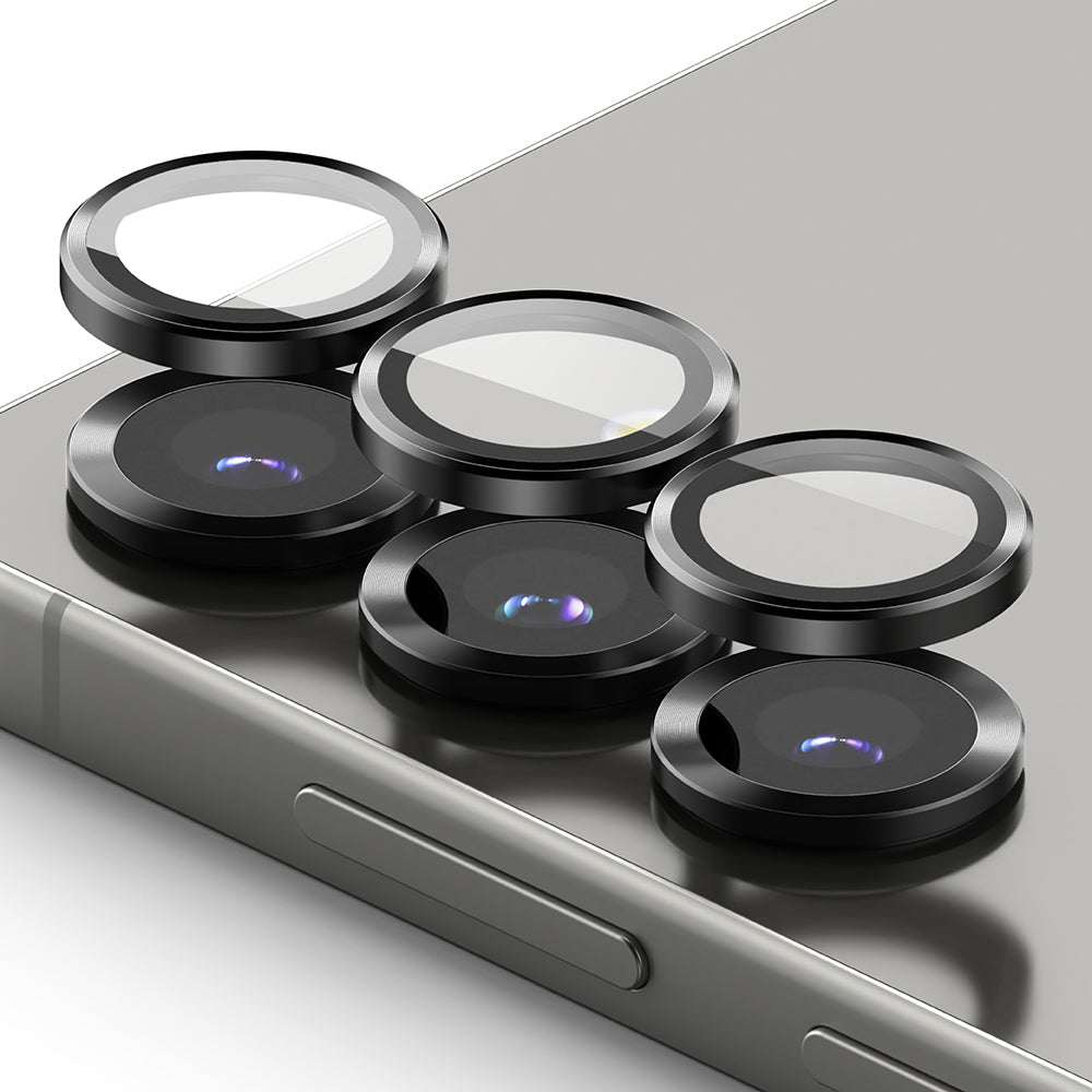 Skyddsfilm för bakre kameran Ringke för Samsung Galaxy S25 S931, Härdat glas, Svart