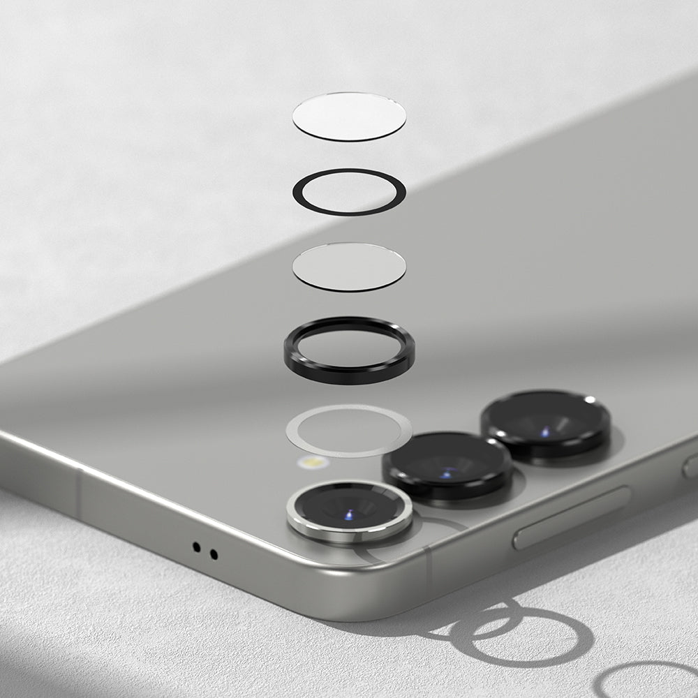 Skyddsfilm för bakre kameran Ringke för Samsung Galaxy S25 S931, Härdat glas, Svart