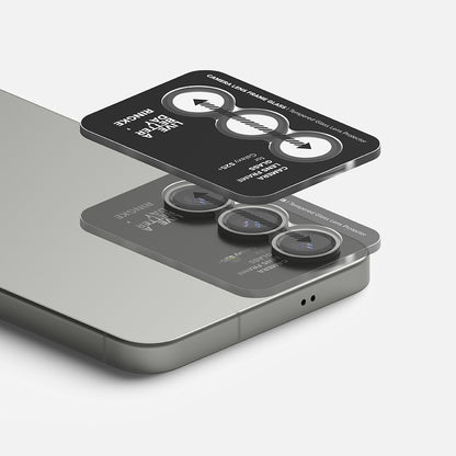 Skyddsfilm för bakre kameran Ringke för Samsung Galaxy S25 S931, Härdat glas, Svart