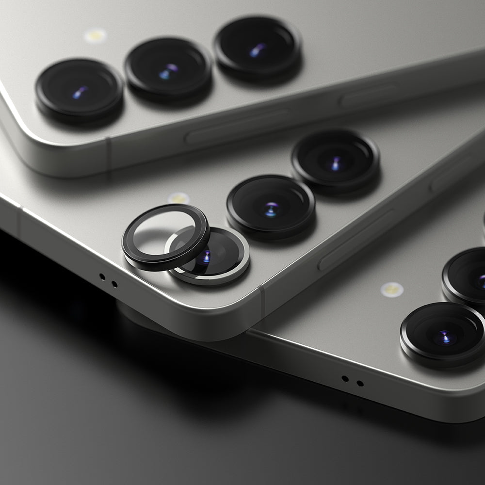 Skyddsfilm för bakre kameran Ringke för Samsung Galaxy S25 S931, Härdat glas, Svart
