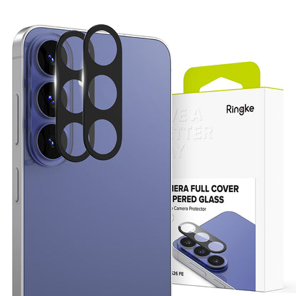Ringke bakkameraskyddsfilm för Samsung Galaxy S26 FE S741, härdat glas, set med 2 stycken, svart