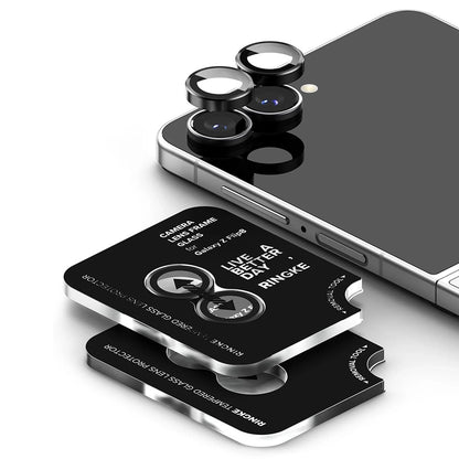 Ringke bakkameraskyddsfilm för Samsung Galaxy Z Flip8 F776, härdat glas, set om 2 stycken, svart