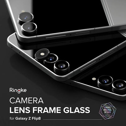 Ringke bakkameraskyddsfilm för Samsung Galaxy Z Flip8 F776, härdat glas, set om 2 stycken, svart