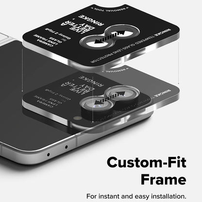 Ringke bakkameraskyddsfilm för Samsung Galaxy Z Flip8 F776, härdat glas, set om 2 stycken, svart