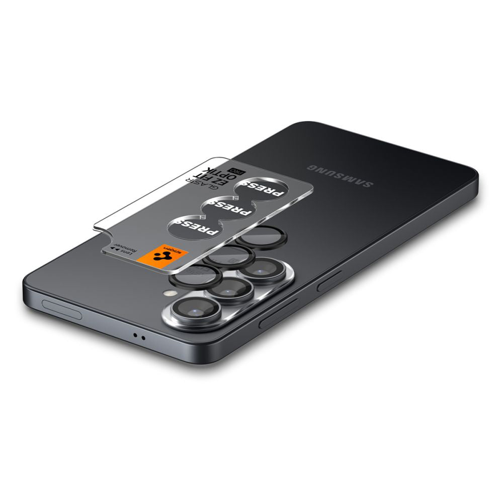 Skyddsfilm för bakre kamera Spigen GlastR EZ FIT Optik Pro HD för Samsung Galaxy S26 Plus S947, Härdat Glas, Set med 2 stycken, Svart
