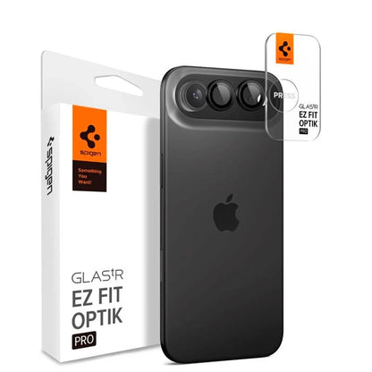 Skyddsfilm för bakre kameran Spigen GlastR EZ FIT Optik Pro för Apple iPhone 17 Air, Härdat glas, Set med 2 stycken, Svart