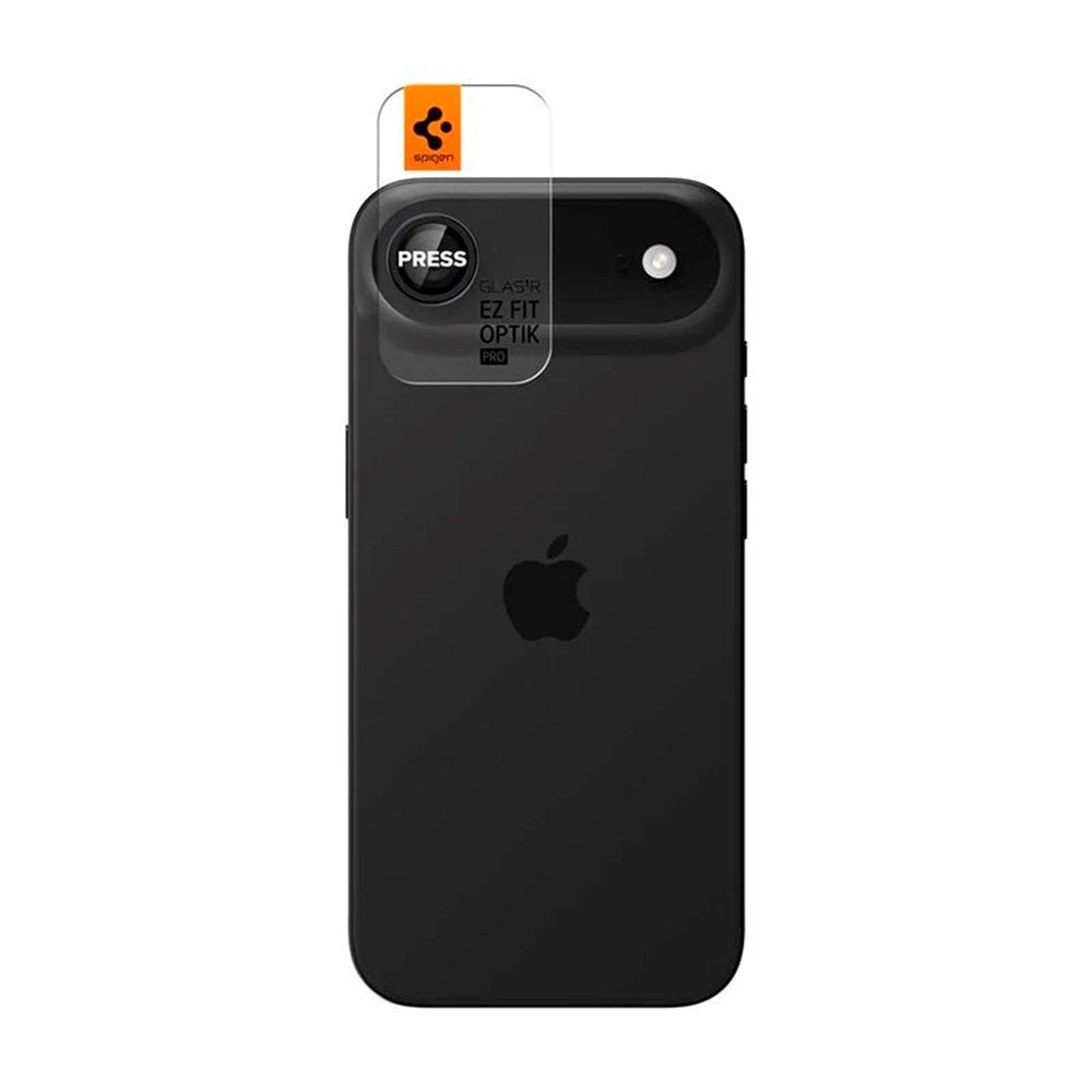 Skyddsfilm för bakre kameran Spigen GlastR EZ FIT Optik Pro för Apple iPhone 17 Air, Härdat glas, Set med 2 stycken, Svart