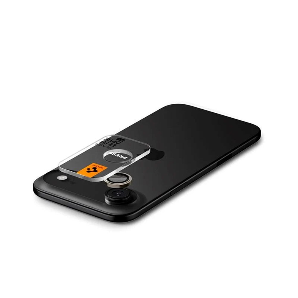 Skyddsfilm för bakre kameran Spigen GlastR EZ FIT Optik Pro för Apple iPhone 17 Air, Härdat glas, Set med 2 stycken, Svart