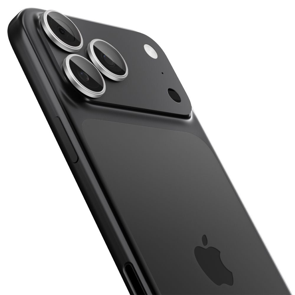 Skyddsfilm för bakre kamera Spigen GlastR EZ FIT Optik Pro för Apple iPhone 17 Pro Max / 17 Pro, Härdat glas, Set med 2 stycken, Silver