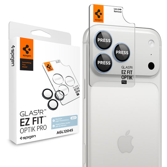 Skyddsfilm för bakre kamera Spigen GlastR EZ FIT Optik Pro för Apple iPhone 18 Pro / 18 Pro Max, härdat glas, set om 2 stycken, blå AGL12045