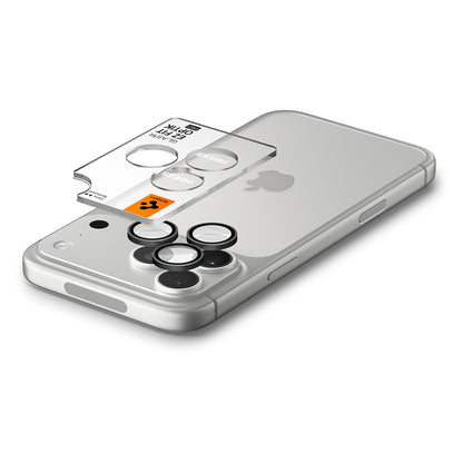 Skyddande film för bakre kamera Spigen GlastR EZ FIT Optik Pro för Apple iPhone 18 Pro / 18 Pro Max, härdat glas, set om 2 stycken, mörkgrå AGL12043