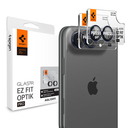 Skyddsfilm för bakre kamera Spigen GlastR EZ FIT Optik Pro för Apple iPhone Duo, härdat glas, set om 2 stycken, marinblå AGL12011