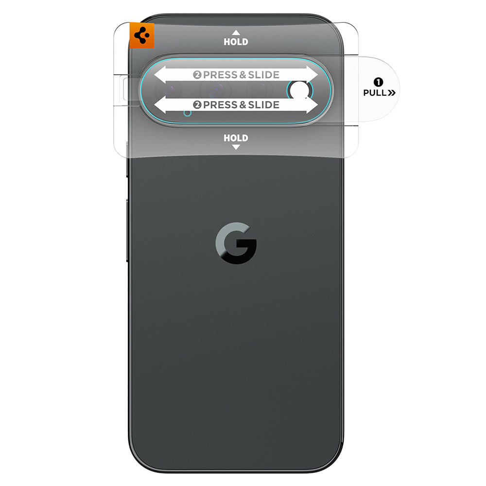 Skyddsfodral för bakre kamera Spigen GlastR EZ FIT Optik Pro för Google Pixel 11 Pro, härdat glas, set med 2 stycken, svart AGL11484