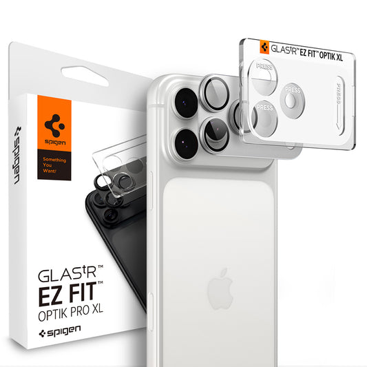 Skyddande film för bakre kamera Spigen GlastR EZ FIT Optik Pro XL för Apple iPhone 18 Pro Max, härdat glas, silver AGL12042