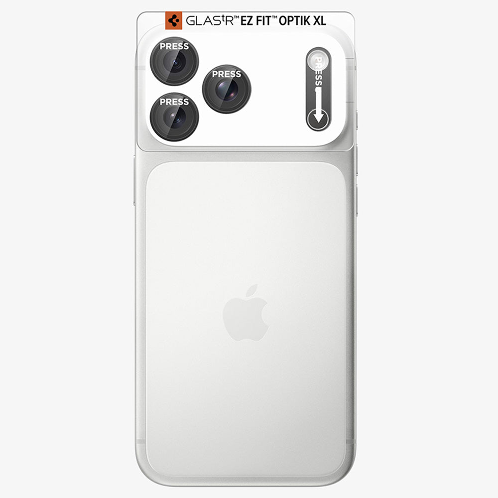 Skyddsfilm för bakre kamera Spigen GlastR EZ FIT Optik Pro XL för Apple iPhone 18 Pro Max, härdat glas, mörkgrå AGL12039