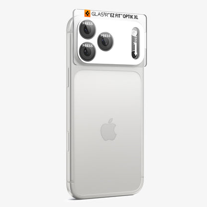 Skyddsfilm för bakre kamera Spigen GlastR EZ FIT Optik Pro XL för Apple iPhone 18 Pro Max, härdat glas, mörkgrå AGL12039