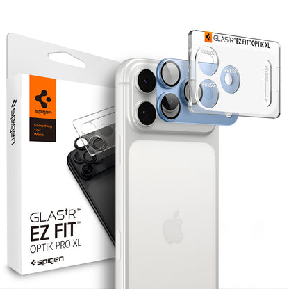 Skyddsfilm för bakre kamera Spigen GlastR EZ FIT Optik Pro XL för Apple iPhone 18 Pro, härdat glas, blå AGL12037