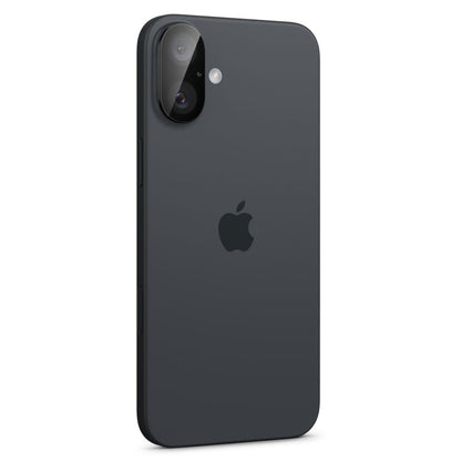 Skyddsfilm för bakre kameran Spigen GlastR Optik för Apple iPhone 16 Plus / 16, Härdat glas, Set med 2 stycken, Svart AGL07922