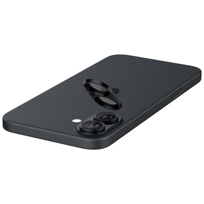 Skyddsfilm för bakre kameran Spigen GlastR Optik för Apple iPhone 16 Plus / 16, Härdat glas, Set med 2 stycken, Svart AGL07922