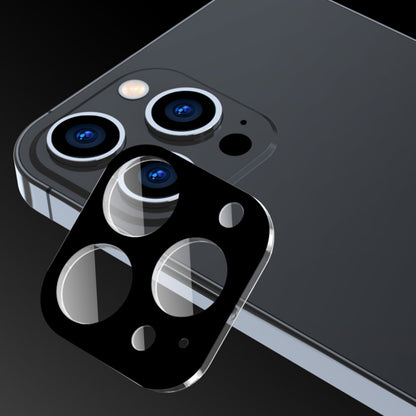 Skyddande bakre kameralinsfilm Techsuit för Apple iPhone 15 Pro Max / 15 Pro, härdat glas, svart