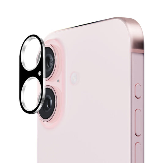 Skyddande bakre kameraskydd Techsuit för Apple iPhone 16 Plus / 16, härdat glas, svart