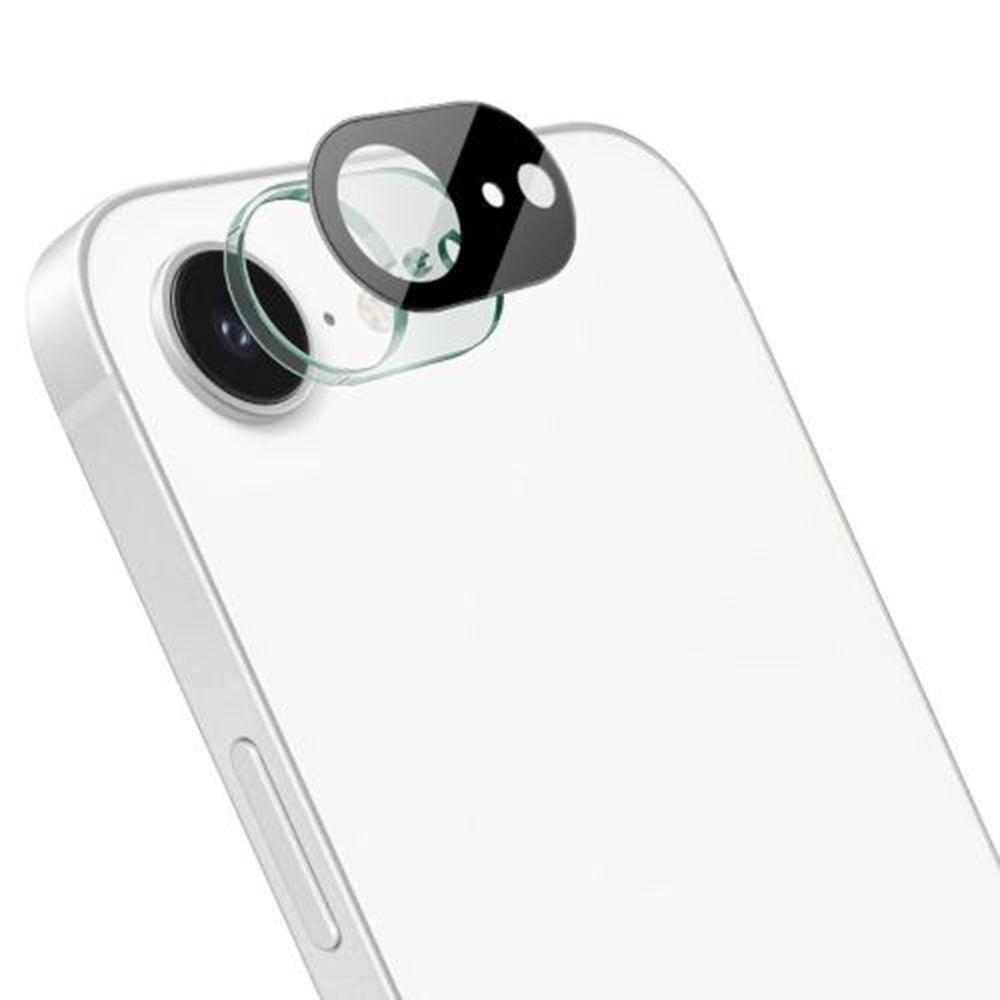 Skyddande bakre kameralinsfilm Techsuit för Apple iPhone 17e / 16e, härdat glas, svart