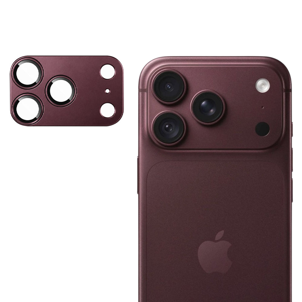 Techsuit skyddsfilm för bakre kamera till Apple iPhone 18 Pro, härdat glas, vinröd