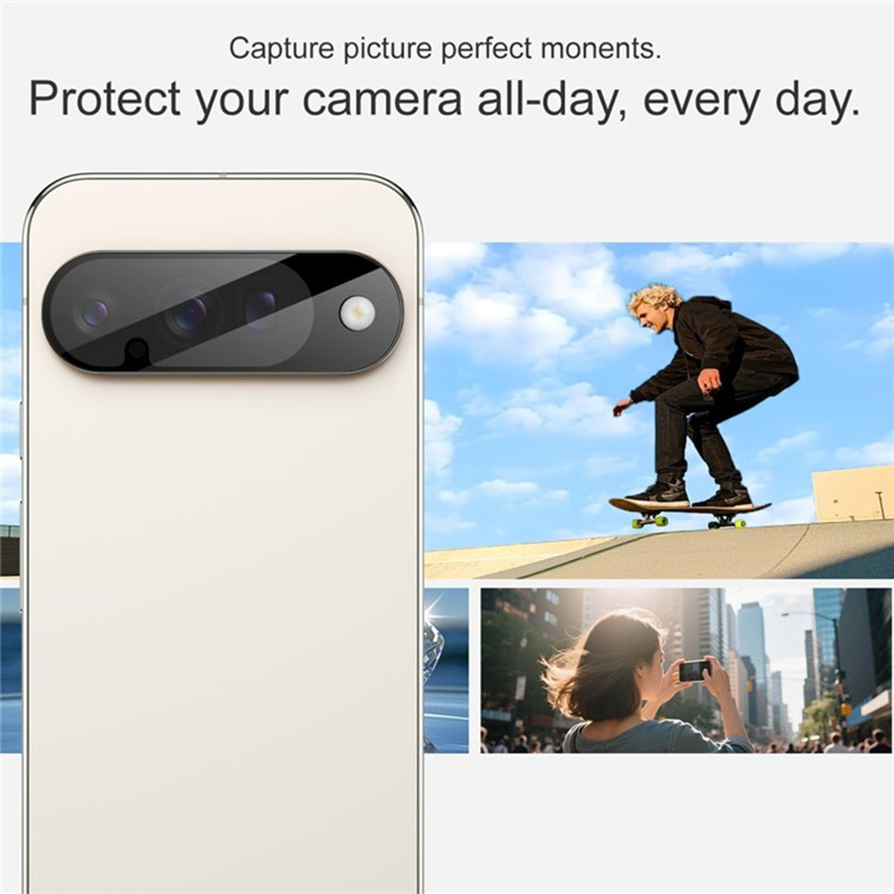 Techsuit Rear Camera Protective Film for Google Pixel 10, Tempered Glass, Black