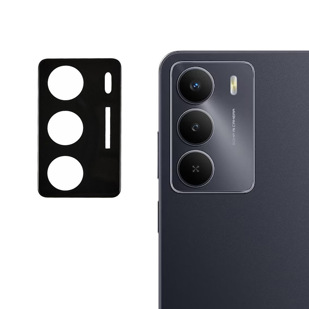 Skyddande film för bakre kamera Techsuit för Realme 14x, härdat glas, svart